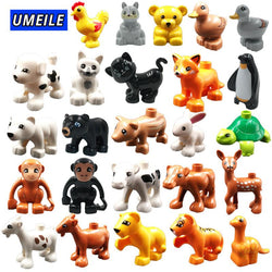 Block Brick Diy Zoo Animal Series Big Particle Building Blocks Penguin/Fox Kids Baby Bath Toys Compatible with Duplo Gift - BRICKPICK Shop - Inspire and develop the builders of tomorrow