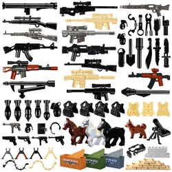 Military Swat Team Guns Weapon Pack Building Blocks City Police Soldiers Figure WW2 LEGO Military Army Builder Series Toys - BRICKPICK Shop - Inspire and develop the builders of tomorrow
