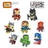 LOZ Mini Super Hero Blocks Batman Captain America Thor Iron Brick Heads Action Figure Assemblage Blocks Toys Offical Authorized - BRICKPICK Shop - Inspire and develop the builders of tomorrow