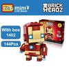LOZ Mini Super Hero Blocks Batman Captain America Thor Iron Brick Heads Action Figure Assemblage Blocks Toys Offical Authorized - BRICKPICK Shop - Inspire and develop the builders of tomorrow