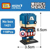 LOZ Mini Super Hero Blocks Batman Captain America Thor Iron Brick Heads Action Figure Assemblage Blocks Toys Offical Authorized - BRICKPICK Shop - Inspire and develop the builders of tomorrow