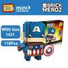 LOZ Mini Super Hero Blocks Batman Captain America Thor Iron Brick Heads Action Figure Assemblage Blocks Toys Offical Authorized - BRICKPICK Shop - Inspire and develop the builders of tomorrow