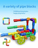 Colorful Water Pipe Building Blocks+Car Wheels DIY Assembling Pipeline Tunnel Car Model Compatible with Big Blocks - BRICKPICK Shop - Inspire and develop the builders of tomorrow