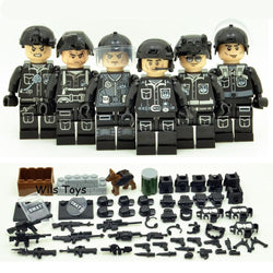 6pcs SWAT Military Army World War 2 Navy Seals Special Forces Team Soldier Building Blocks Brick Figure Educational Toy Gift Boy - BRICKPICK Shop - Inspire and develop the builders of tomorrow
