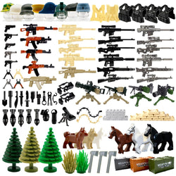 LEGO | WW2 Military Weapon Pack  MOC Army Accessory Building Blocks Soldier Figure Gun City Police SWAT Team Toys Compatible LegoINGlys - BRICKPICK BUILDING TOYS