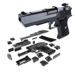 DIY Building Blocks Toy Gun Desert Eagle Assembly Toy Brain Game Model Can Fire Bullets(Mung Bean) with Instruction Book - BRICKPICK Shop - Inspire and develop the builders of tomorrow
