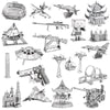 3D Metal Model Puzzles DIY Puzzle Jigsaw Kit For Adults Children Educational Collection Toys church - BRICKPICK Shop - Inspire and develop the builders of tomorrow