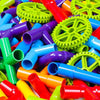 Colorful Water Pipe Building Blocks+Car Wheels DIY Assembling Pipeline Tunnel Car Model Compatible with Big Blocks - BRICKPICK Shop - Inspire and develop the builders of tomorrow