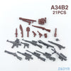 Heavy Machine Guns DIY Military Weapons Bazooka Soldiers Army Model Building Block Brick Arms WW2 Police Legoed Toy For Children - BRICKPICK Shop - Inspire and develop the builders of tomorrow