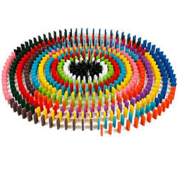 LEGO | 120Pcs/Set Wooden Colored Dominoes Jeux Bricks Rainbow Kids Brain-Training Early Educational Wooden Bricks Toy Blocks - BRICKPICK BUILDING TOYS