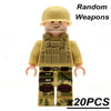 20/50pcs/lot WW2 Blocks German Soldiers Military Army Soviet Union UK US Italy Building Bricks Weapons Gifts Toys for Children - BRICKPICK Shop - Inspire and develop the builders of tomorrow