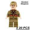 20/50pcs/lot WW2 Blocks German Soldiers Military Army Soviet Union UK US Italy Building Bricks Weapons Gifts Toys for Children - BRICKPICK Shop - Inspire and develop the builders of tomorrow